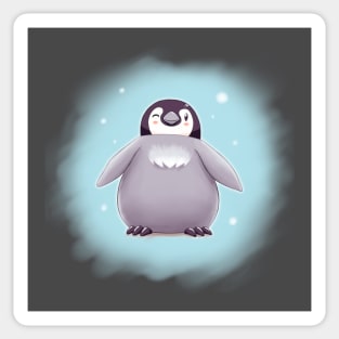 Baby Emperor Penguin Chick (Background) Sticker